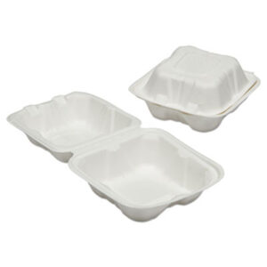 (NSN6646906)NSN 6646906 AbilityOne® SKILCRAFT® Clamshell Hinged Lid To-Go Food Containers (400 Per BX)