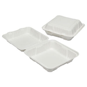 (NSN6646907)NSN 6646907 AbilityOne® SKILCRAFT® Clamshell Hinged Lid To-Go Food Containers (200 Per BX)