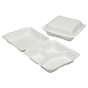(NSN6646909)NSN 6646909 AbilityOne® SKILCRAFT® Clamshell Hinged Lid To-Go Food Containers (200 Per BX)