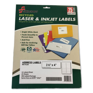 (NSN6736514)NSN 6736514 AbilityOne® SKILCRAFT® Recycled Laser and Inkjet Label (1 Per EA)