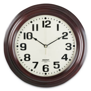 (NSN4216904)NSN 4216904 AbilityOne® SKILCRAFT® Mahogany Wall Clock (1 Per EA)