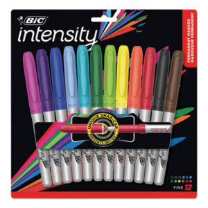 12-Color Set; BIC; Mark-it; Marker; Markers; Permanent Marker; Writing; Utensil; Arts; Crafts; Education; Schools; Classrooms; Teachers; Students; BICGPMAP12