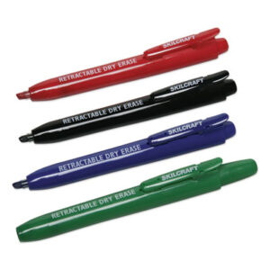 (NSN5195769)NSN 5195769 AbilityOne® SKILCRAFT® Retractable Chisel Tip Dry Erase Marker (1 Per ST)
