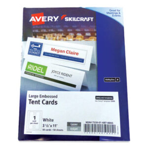 (NSN6878805)NSN 6878805 AbilityOne SKILCRAFT®/AVERY® Tent Cards (50 Per PK)