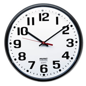 (NSN3897944)NSN 3897944 AbilityOne® SKILCRAFT® Slimline Quartz Wall Clock (1 Per EA)