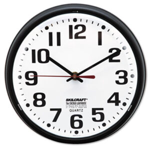 (NSN3897958)NSN 3897958 AbilityOne® SKILCRAFT® Slimline Quartz Wall Clock (1 Per EA)