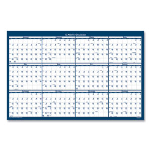 (NSN6956112)NSN 6956112 AbilityOne® SKILCRAFT® Two-Sided Dry Erase Wall Calendar (1 Per EA)
