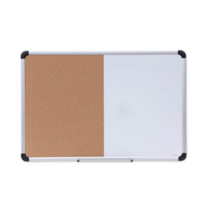 (UNV43743)UNV 43743 – Cork/Dry Erase Board, Melamine, 36 x 24, Tan/White Surface, Gray/Black Aluminum/Plastic Frame by UNIVERSAL OFFICE PRODUCTS (1/EA)
