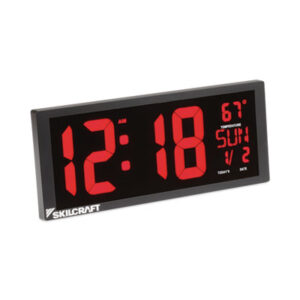 (NSN6988079)NSN 6988079 AbilityOne® SKILCRAFT® LED Self-set Digital Clock (1 Per EA)