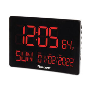 (NSN6988078)NSN 6988078 AbilityOne® SKILCRAFT® LED Self-set Digital Clock (1 Per EA)