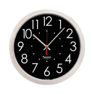 (NSN6986560)NSN 6986560 AbilityOne® SKILCRAFT® High Contrast Quartz Wall Clock (1 Per EA)