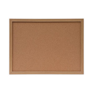 (UNV43602)UNV 43602 – Cork Board with Oak Style Frame, 24 x 18, Tan Surface by UNIVERSAL OFFICE PRODUCTS (1/EA)