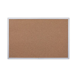 (UNV43613)UNV 43613 – Cork Bulletin Board, 36 x 24, Tan Surface, Aluminum Frame by UNIVERSAL OFFICE PRODUCTS (1/EA)