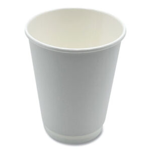 (BWKDW12HCUPPK)BWK DW12HCUPPK – Paper Hot Cups, Double-Walled, 12 oz, White, 25/Pack by BOARDWALK (25/PK)