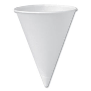 Bare Eco-Forward Paper Cone Water Cups; Beverages; Cafes; Cafeterias; Glass; Hospitality; Restaurants; Stations; ProPlanet Seal