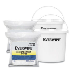 (TRK192806)TRK 192806 – Disinfectant Wipes, 1-Ply, 8 x 6, Lemon, White, 800/Dispenser Bucket, 2 Buckets/Carton by ESSITY (2/CT)