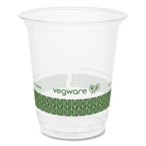 (VEGR200G)VEG R200G – 76-Series Cold Cup, 7 oz, Clear/Green, 1,000/Carton by VEGWARE (1000/CT)