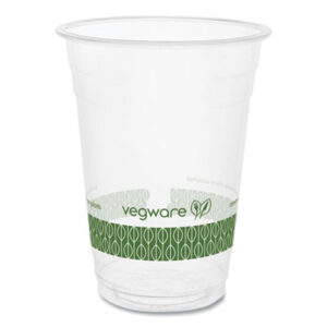 (VEGR500YG)VEG R500YG – 96-Series Cold Cup, 16 oz, Clear/Green, 1,000/Carton by VEGWARE (1000/CT)