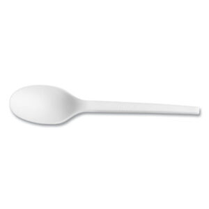 (VEGVWSP65)VEG VWSP65 – White CPLA Cutlery, Spoon, 1,000/Carton by VEGWARE (1000/CT)