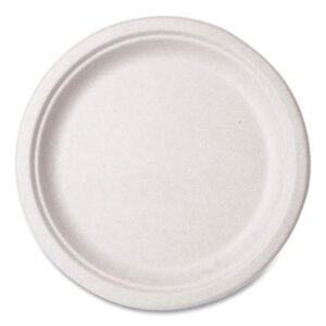 (VEGWH10)VEG WH10 – Nourish Molded Fiber Tableware, Plate, 10" Diameter, White, 500/Carton by VEGWARE (500/CT)