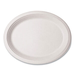 (VEGWH710)VEG WH710 – Nourish Molded Fiber Tableware, Platter, 8 x 10 x 1, White, 500/Carton by VEGWARE (500/CT)