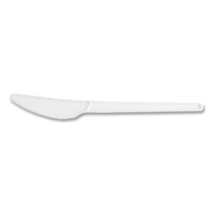 (VEGVWKN65)VEG VWKN65 – White CPLA Cutlery, Knife, 1,000/Carton by VEGWARE (1000/CT)