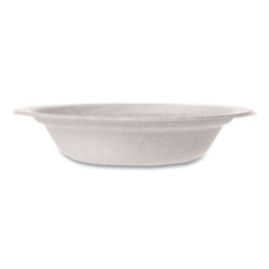 (VEGWH12B)VEG WH12B – Nourish Molded Fiber Tableware, Bowl, 12 oz, White, 1,000/Carton by VEGWARE (1000/CT)