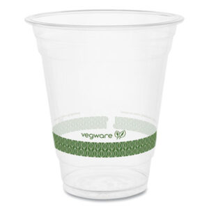 (VEGR360YG)VEG R360YG – 96-Series Cold Cup, 12 oz, Clear/Green, 1,000/Carton by VEGWARE (1000/CT)
