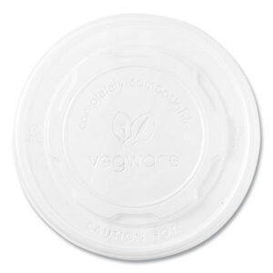 (VEGVLID115S)VEG VLID115S – 115-Series Flat Hot Lids, For Use With 115-Series Soup Containers, White, Plastic, 500/Carton by VEGWARE (500/CT)