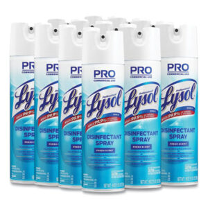 Aerosol Spray; Cleaning Supplies; Deodorizer; Disinfectant; Fresh Scent; Janitorial Supplies; LYSOL; Lysol Brand II; Lysol Disinfectant; RECKITT BENCKISER; Restroom Supplies; Spray; Washroom Supplies; Maintenance; Facilities; Upkeep; Restroom; Kitchen; Cleansers