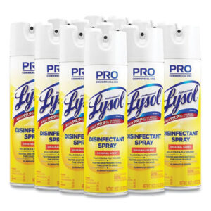 Aerosol Spray; Cleaning Supplies; Deodorizer; Disinfectant; Janitorial Supplies; LYSOL; Lysol Brand II; Lysol Disinfectant; Original Scent; RECKITT BENCKISER; Restroom Supplies; Spray; Washroom Supplies; Maintenance; Facilities; Upkeep; Restroom; Kitchen; Cleansers