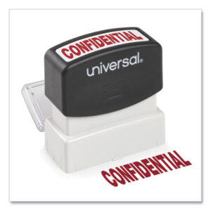 Confidential Stamp; Message; Phrase; Phrase Stamps; Pre-Inked; Pre-Inked Stamp; Red; Self-Inking; Stamp; Stamps; Stamps & Ink; Title; Title Stamp; UNIVERSAL; ôCONFIDENTIALö; Imprints; Impressions; Labeling; Desktop; Inkers; SPR60021