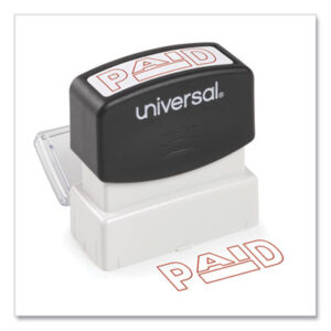 Message; Paid Stamp; Phrase; Phrase Stamps; Pre-Inked; Pre-Inked Stamp; Red; Self-Inking; Stamp; Stamps; Stamps & Ink; Title; Title Stamp; UNIVERSAL; ôPAIDö; Imprints; Impressions; Labeling; Desktop; Inkers; SPR60022