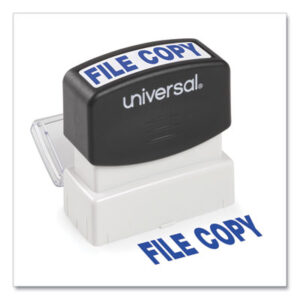 (UNV10104)UNV 10104 – Message Stamp, FILE COPY, Pre-Inked One-Color, Blue by UNIVERSAL OFFICE PRODUCTS (1/EA)