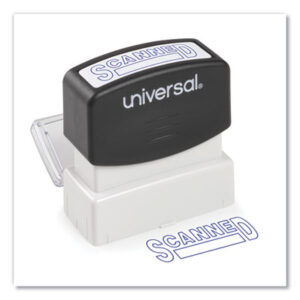 (UNV10157)UNV 10157 – Message Stamp, SCANNED, Pre-Inked One-Color, Blue by UNIVERSAL OFFICE PRODUCTS (1/EA)