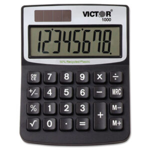(VCT1000)VCT 1000 – 1000 Minidesk Calculator, 8-Digit LCD by VICTOR TECHNOLOGY LLC (1/EA)