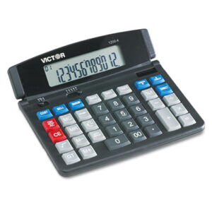 (VCT12004)VCT 12004 – 1200-4 Business Desktop Calculator, 12-Digit LCD by VICTOR TECHNOLOGY LLC (1/EA)