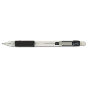 (ZEB52410)ZEB 52410 – Z-Grip Mechanical Pencil, 0.7 mm, HB (#2), Black Lead, Clear/Black Barrel, Dozen by ZEBRA PEN CORP. (12/DZ)