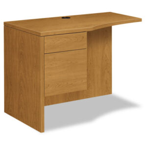 Office Furniture; 10500 Series; Corner; Curved; Furniture; Left Return; Harvest; Medium Oak; Oak; Office Suites; Return; Wood; Wood Furniture; Wood Office Furniture; Workstation; Reception; Secretarial; Workstations; Add-ons; Desks; Laminate; Curved Return; Cord Management; Cord Grommet; HON