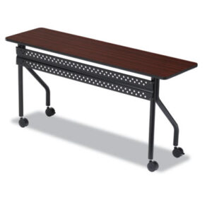 (ICE68068)ICE 68068 – OfficeWorks Mobile Training Table, Rectangular, 72" x 18" x 29", Mahogany/Black by ICEBERG ENTERPRISES (1/EA)