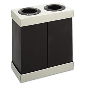 28-Gallon Receptacle; Black/Chrome Receptacle; Dome Top Receptacle; Receptacles; SAFCO; Step-On Receptacle; Trash Can; Waste Container; Waste Receptacle; Dumpster; Kitchen Bin; Litter; Dustbin; Junk; Trash; Garbage