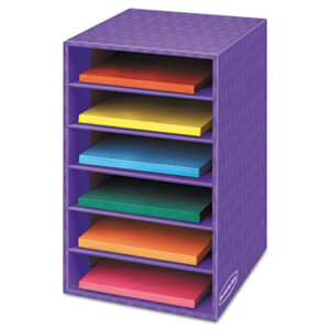 Six-compartment; Purple; FELLOWES; Desktop; Organizer; Accessories; Literature; Classroom