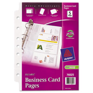 Avery; Business Card Pages; Contacts; Files; Addresses; Phone-Numbers; Networking