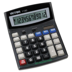(VCT1190)VCT 1190 – 1190 Executive Desktop Calculator, 12-Digit LCD by VICTOR TECHNOLOGY LLC (1/EA)