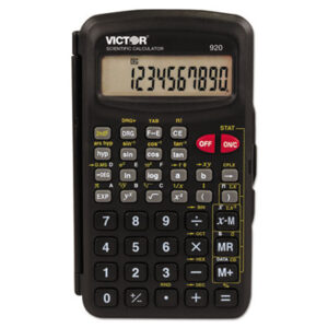 (VCT920)VCT 920 – 920 Compact Scientific Calculator with Hinged Case, 10-Digit LCD by VICTOR TECHNOLOGY LLC (1/EA)