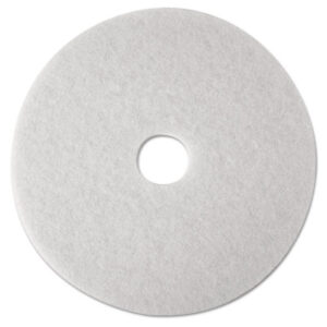 (MMM08480)MMM 08480 – Low-Speed Super Polishing Floor Pads 4100, 16" Diameter, White, 5/Carton by 3M/COMMERCIAL TAPE DIV. (5/CT)