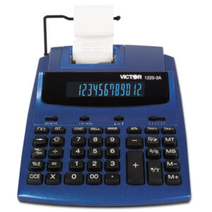 (VCT12253A)VCT 12253A – 1225-3A Antimicrobial Two-Color Printing Calculator, Blue/Red Print, 3 Lines/Sec by VICTOR TECHNOLOGY LLC (1/EA)