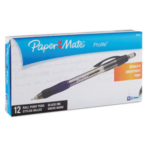 Ball Pen; Ballpoint; Ballpoint Pen; Black Ink; PAPERMATE; Pen; Pens; Profile; Super Bold; Writing Equipment; Writing; Instruments; Utensils; Inkers; Schools; Education; Students