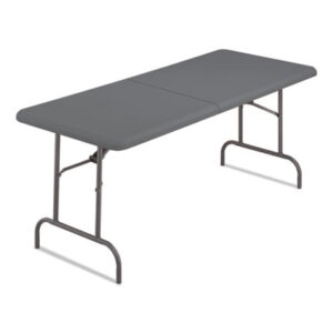 Folding Table; Indestruc-Tables Too; Charcoal; Tables; 1200 Series; Worksurfaces; Boards; Planks; Mesas; Furniture; Resin; Bifold Table; Iceberg