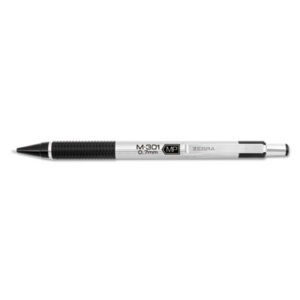 (ZEB54310)ZEB 54310 – M-301 Mechanical Pencil, 0.7 mm, HB (#2), Black Lead, Silver/Black Barrel by ZEBRA PEN CORP. (1/EA)